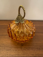 Martha Stewart Hand Blown Glass Pumpkin Halloween Fall Decor