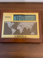 Vintage Seiko World Time Desk Clock Model QHL020B