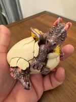 W.U.I Resin Two Headed Dragon Hatching Born Figurine 1998