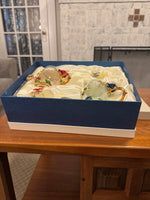 BTaT Brew To Tea A Cups with Lids Spoons Butterfly Flowers Design Glass Set