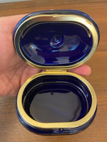 Vintage Takahashi Japanese Porcelain Trinket Box Cat