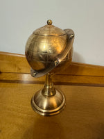 Vintage Brass Globe Cigarette Dispenser Holder RARE