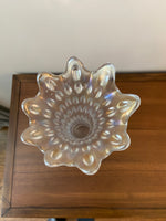 Vintage Iridescent Clear Glass Vase