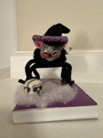 Annalee Black Spider Spooky Halloween on Purple Book