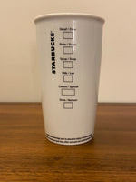 Starbucks Ceramic Porcelain Coffee Mug Tumbler 12 Oz with Lid