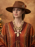 Vintage Multi Strand Carved Bone Necklace