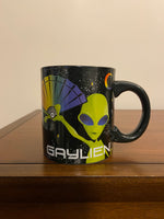 Vintage GAYLIEN Rainbow Alien Mug – Colorful UFO Space Design
