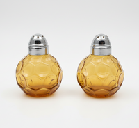 Vintage Amber Glass Imperial Salt and Pepper Shaker Set
