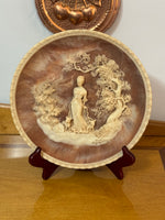 Vintage Incolay Stone Collector Plate “She Walks in Beauty” – Gayle Bright Appleby – 1977 Romantic Poets Series