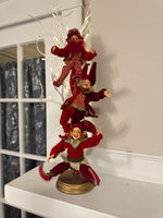 Christmas Decor 3 Acrobatic Jester-Elves