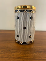 Anthropologie Rise and Shine Kitchen Canister Storage Container Bistro Art Deco Revival Tile Design Retired