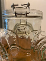 Glass Rocking Horse Cookie-Candy Jar-Canister with Hinged Lid AMICI