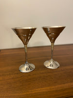 Century Martini Silverplated Glass Set of 2