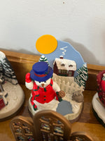Vintage Santas Best Christmas Lighted Musical Decoration Set of 6