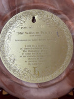 Vintage Incolay Stone Collector Plate “She Walks in Beauty” – Gayle Bright Appleby – 1977 Romantic Poets Series