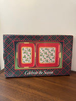 Vintage Laquer Christmas 3 Trays