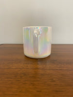 Vintage Federal Glass Iridescent Milk Glass Coffee Mug