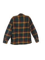 Duluth Trading Co Green and Gold Flannel Long Sleeve Plaid Shacket Size M