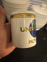 Vintage Universal Pictures Coffee Mug Gold Gilded Detail Collectible