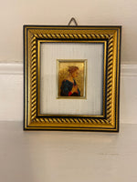 Vintage Italian 23kt Gold Leaf Miniature Reproduction of Master Piece Madonna