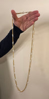 Gold-tone Multistrands Chain Faux Pearls Necklace
