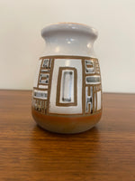 Vintage Lapid Israel Ceramic Vase MCM Geometric Design Pottery