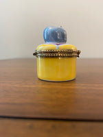 Limoges France Small Porcelain Trinket Box Cat