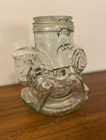 Glass Rocking Horse Cookie-Candy Jar-Canister with Hinged Lid AMICI