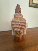 Vintage Stoneware Ceramic Buddha Head Statue Décor