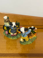 Mary's Moo Moos Cow Figurine Set of 2 Enesco-Deere