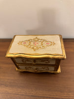 Vintage Japanese Wooden Musical Jewelry Box