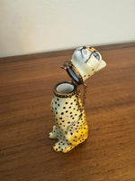 Porcelain Limoges France Cheetah Shaped Trinket Box