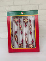 Vintage Kurt Adler Blown Glass Christmas Tree Garland – Candy Cane Theme RARE