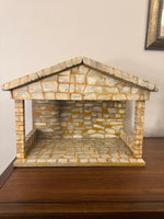 Vintage Nativity Set Japan Papier Mache with Handmade Manger