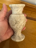 Vintage Handmade Carved Marble Stone Vase