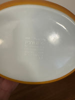 Pyrex by Corningware Orange-White Oval Glass Casserole Dish 1.5qt-1.5L