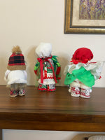Handmade Nordic Scandinavian Gnomes Christmas-Holiday Decoration Set of 3