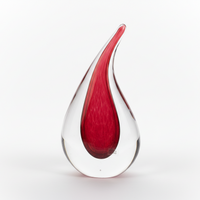 Poland Glass Art Teardrop Shaped Sculpture