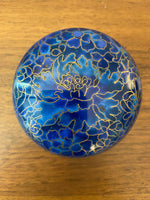 Vintage Brass Cloisonne Trinket Box