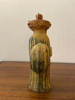 Vintage Ceramic Terracotta Iguana and Cactus Candleholder