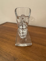 Clear Glass Seashell Shaped Nautilus Vase Bookend