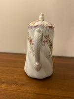 Antique B&M China Coffee Chocolate Pot Floral 1295