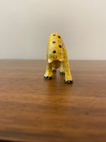 Brass Enameled Cloisonne Cheetah Figurine