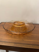 Pink Depression Glass Console Bowl