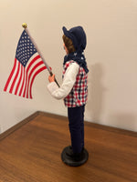 4th Of July Americana Patriotic Drummer-Flag Bearer Figurine Set of 2