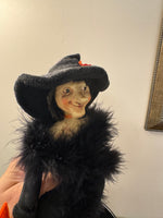 Hallmark Huntington Cassie Halloween Decor Figure Cloth Resin Feathers
