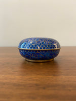 Vintage Brass Cloisonne Trinket Box