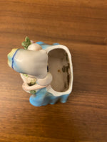 Vintage LEFTON "Olive" Lady with Vegetables Planter Vase Figurine