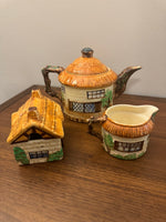 Vintage Beswick English Pottery Ware Country Cottage Teapot and Creamer Set