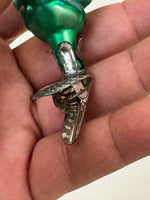Vintage West Germany Frog Prince Clip-On Blown Glass Christmas Ornament